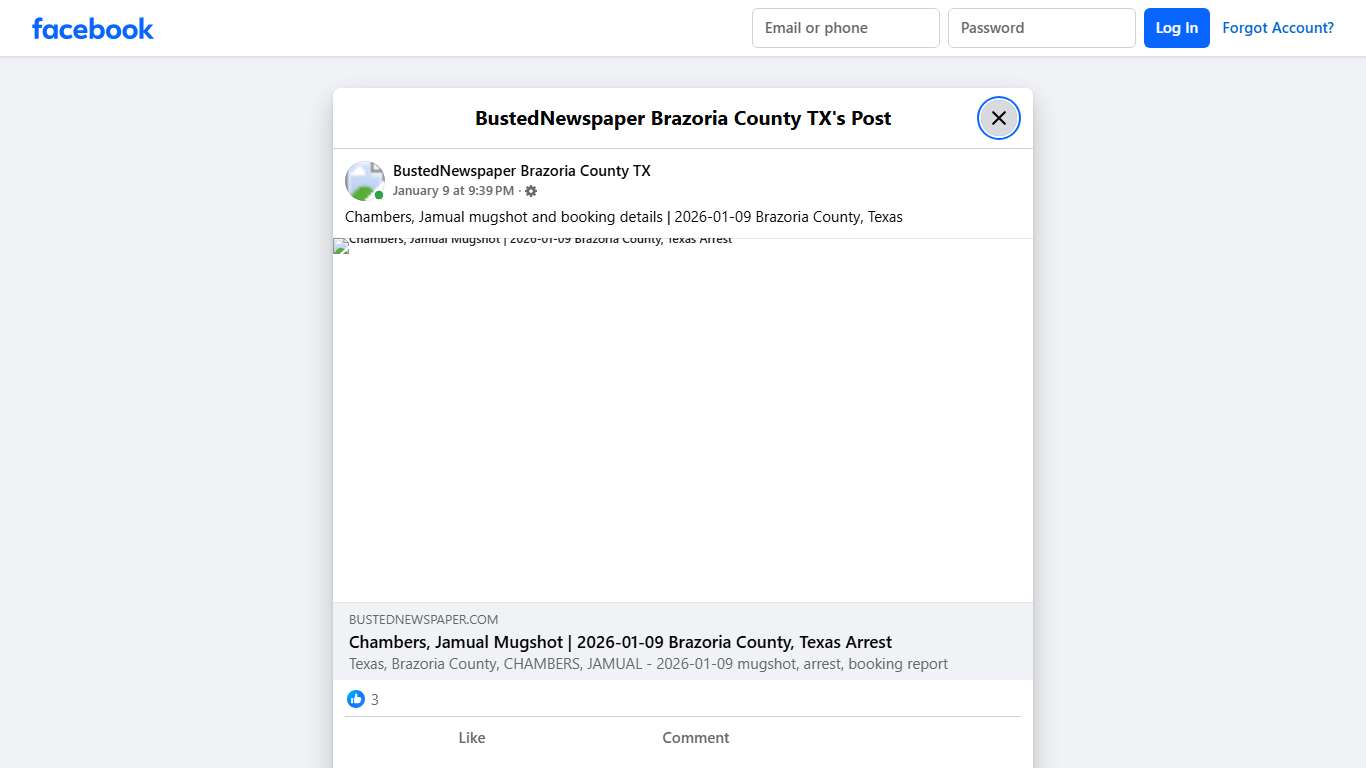 Chambers, Jamual... - BustedNewspaper Brazoria County TX | Facebook